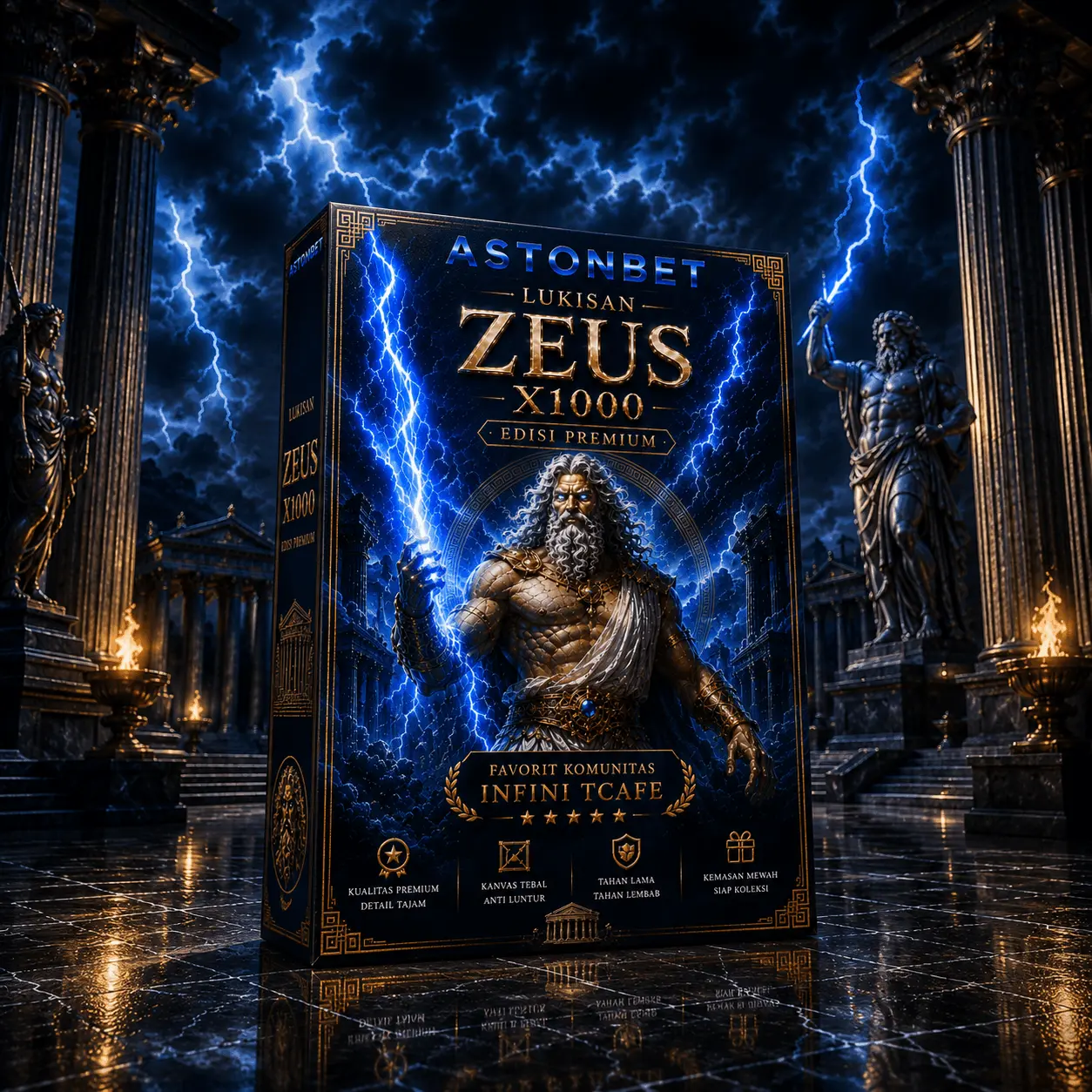 Thumbnail 3 of 3, Poster, ASTONBET # Link Lukisan Zeus X1000 Game Online Favorit Infini Tcafe designed and sold by ASTONBET.